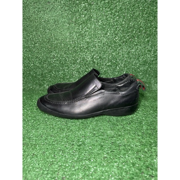 Vintage Gucci Shoes Mens Size 8.5 US Black Leather Slip On Loafers Luxury Italy main image 4